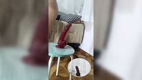 Riding crimson cock&#x1F32D; in intimate anal&#x1F44C; session, capturing intimate moments