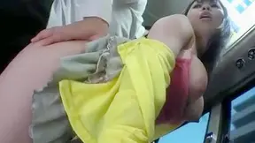 Shameless Busty Asian Gets Fucked in Public on a crowded bus