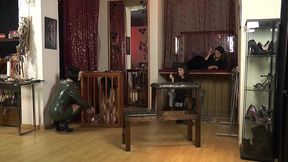 liz rainbow dominated by mistress minerva - hard spanking, nipple clamps and reward