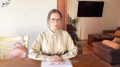 Nanny squirts all over hubbys face in sticky messy fuck with big tits