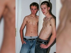 Two cute skinny boys doing striptease pic compilation