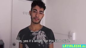Hot Straight Latin Gags On Enormous Pecker