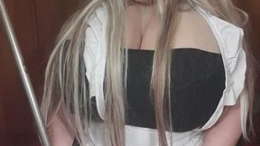 22 nasty room maid is getting horny she's taking out her tits come on lick her tits and her nipples spreading her legs showing pussy and big tits role-play mov