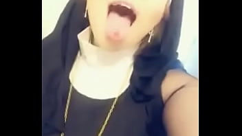 Slutty Nun gets fucked and receives a big creampie