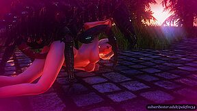 Yorha 2b Railed By Insectoid Monster (palefire34)