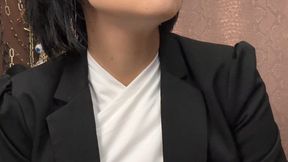 Classy smoking in office outfit