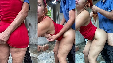 Pedreiro fodendo casada na OBRA
