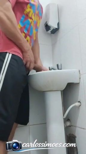 Brazilian Carlos Simes-well-endowed and Hung-peeing and Showing off His Huge, Thick Cock. Part 3.
