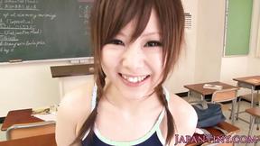”Mika Airi wet for a huge cock in the classroom”