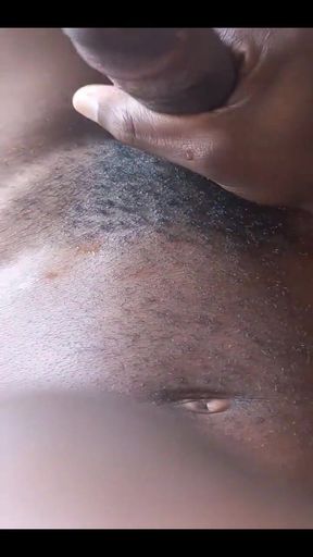 Stroking BBC Full Cum on My Tummy
