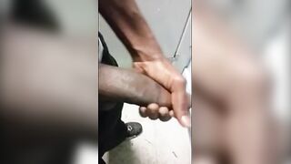 Big Black Cock Masturbation at Work
