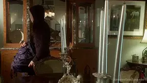 Crime pays Bad Chick cat burglar gets fantasy fucked First gangbang