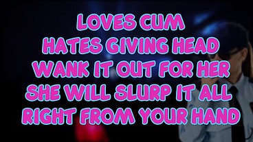 The Female Security Guard at the club loves eating cum but you must wank it out for her