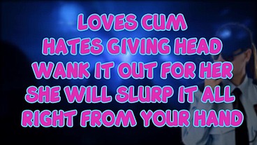 The Female Security Guard at the club loves eating cum but you must wank it out for her