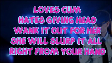 The Female Security Guard at the club loves eating cum but you must wank it out for her