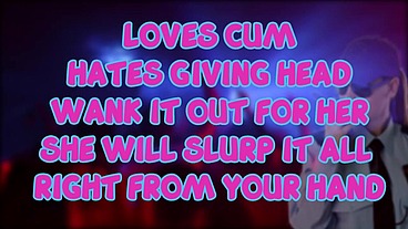 The Female Security Guard at the club loves eating cum but you must wank it out for her