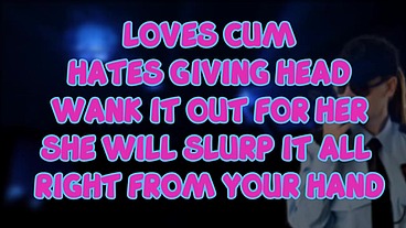 The Female Security Guard at the club loves eating cum but you must wank it out for her