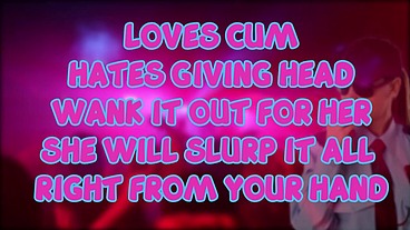 The Female Security Guard at the club loves eating cum but you must wank it out for her
