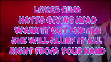 The Female Security Guard at the club loves eating cum but you must wank it out for her