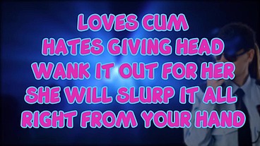 The Female Security Guard at the club loves eating cum but you must wank it out for her