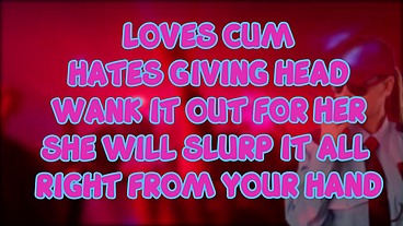 The Female Security Guard at the club loves eating cum but you must wank it out for her