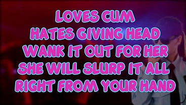 The Female Security Guard at the club loves eating cum but you must wank it out for her