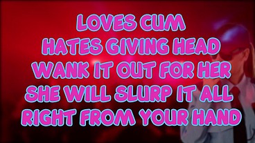 The Female Security Guard at the club loves eating cum but you must wank it out for her
