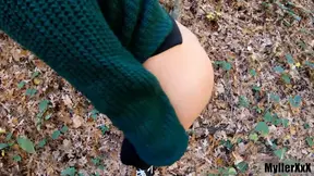 MATURE MILF gets a surprise in the forest