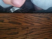 Quick small cock cumshot
