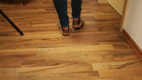 Nylons & Tight Jeans - Dangling in Classic Sandals