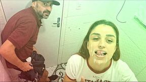 Young woman fucked in the bathroom at the party!