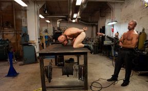 Ass fucked with thick machines and dominated in rough anal threesome