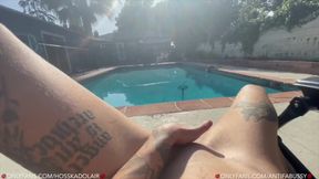 POV destroyed by big dick bisexual jock fucked outdoors till creampie