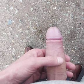 Outdoor showing my cock