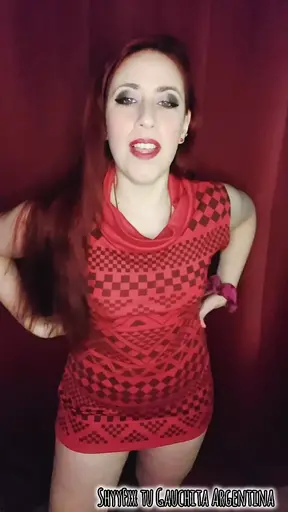 Pale redhead Argentine Latina in hot nurse costume gives amateur blowjob