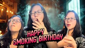 Smoking Asian Mom Sings Happy Birthday Life Encouragement