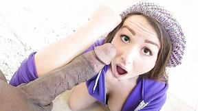 ”Lola Foxx' tight muff gets stuffed with a huge black cock”