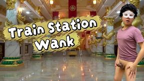 the train station toilet saved a man after getting his cock hard