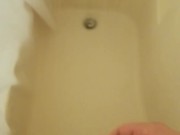 Leg-shaking cumshot during my morning shower