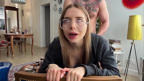 Her jeans were ripped so I fucked her