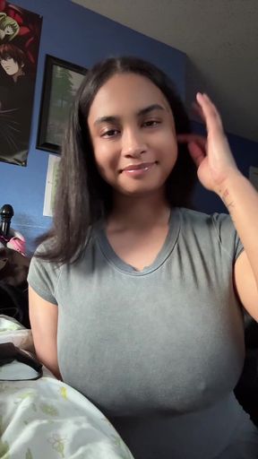Curvy solo babe shows off her homemade boobs on OnlyFans