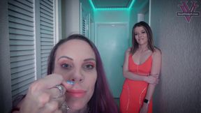 Ballbusting practice for Tiffany Fox
