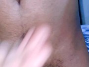 Try hard to get to my flaccid little clitty to get erect