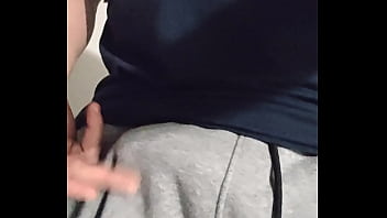 Masturbating on the couch with my sweat pants