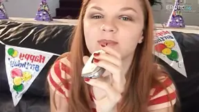 Blonde Teen Sucks Cock While Getting Hard Fucked in Hot Threesome