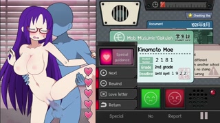 NPC Academy Long purple hair and big breasts