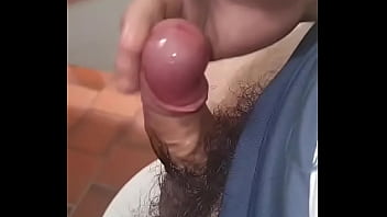 Maori boy spits and rubs on cock and cums twice in public toilets