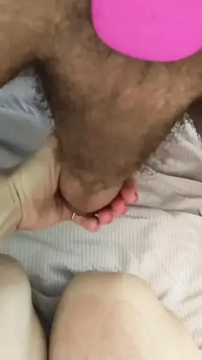 Footjobs and vibrator in his ass