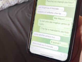 TRADISCO mio marito con il suo AMICO COL CAZZO GROSSO (mi ha mandato la foto ????)