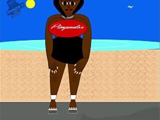 Curvy Hawt Black Photoshoot on beach